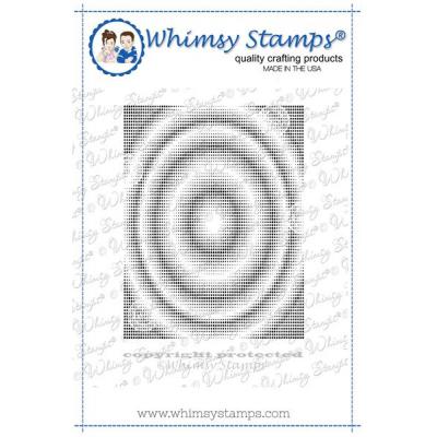 Whimsy Stamps Deb Davis Rubber Cling Stamp - Cosmic Half Tone Oval